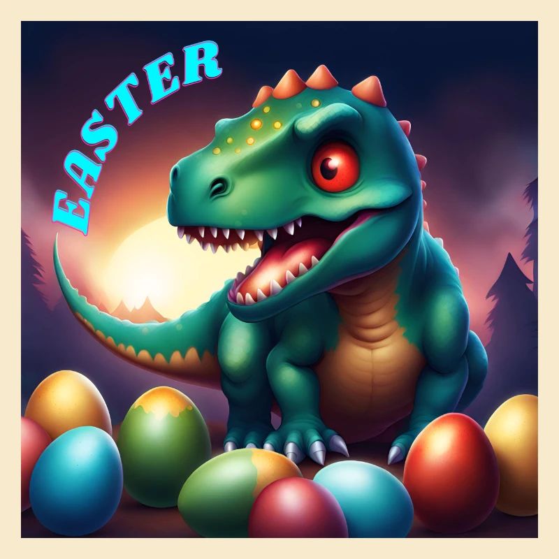 Dinosaur Red Eyes Easter