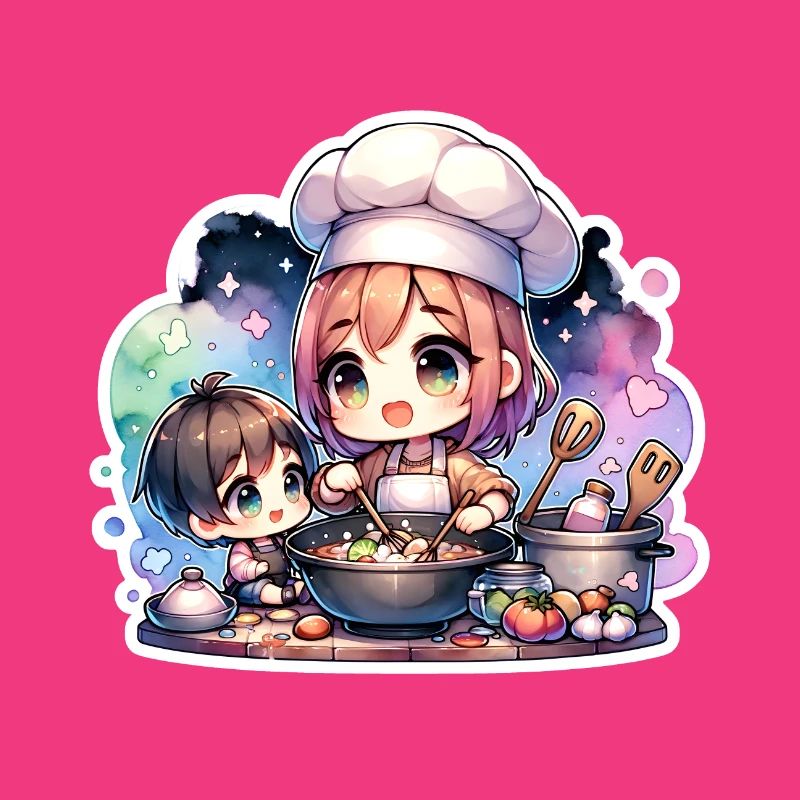 Master Chef Mom Teaching Her Kid to Cook