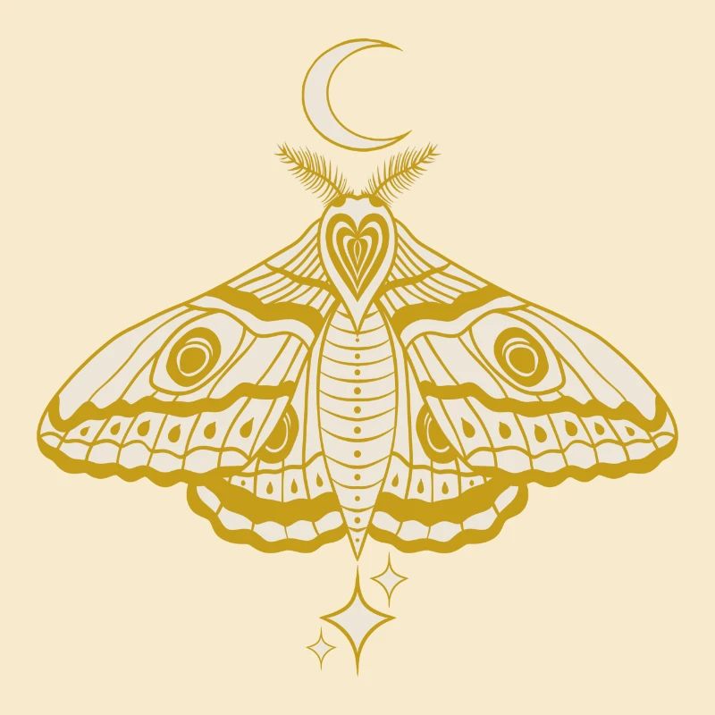 Witchy Cute Celestial Moth