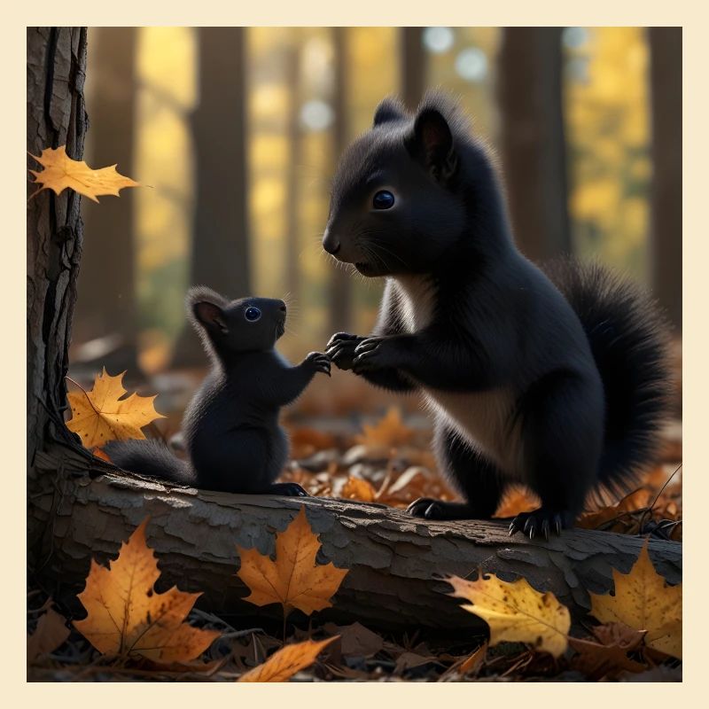 Maman Ecureuil et son bébé Canada