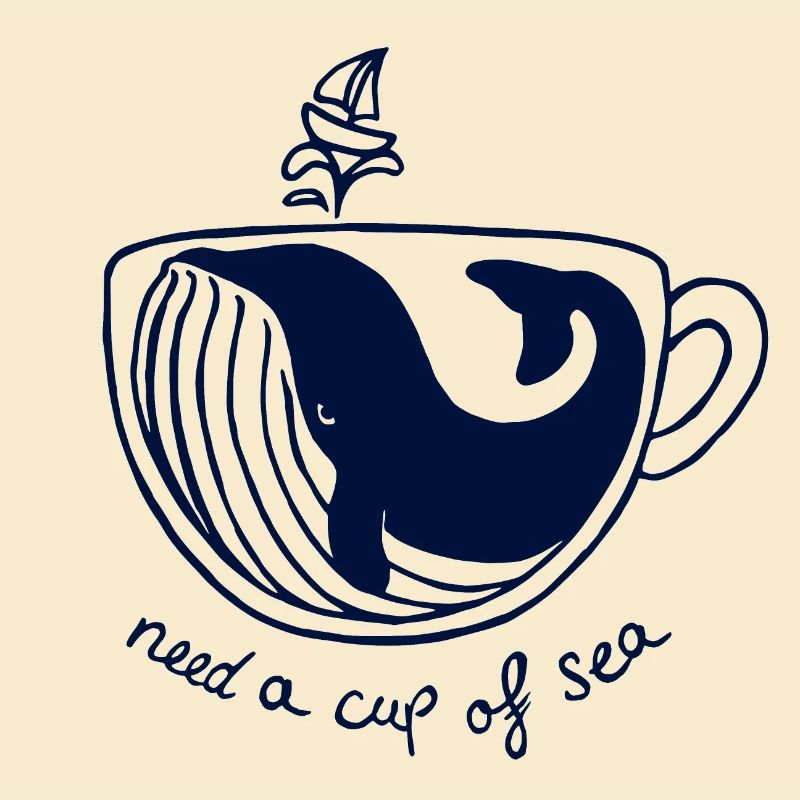 brauche eine Tasse See maritim Wal