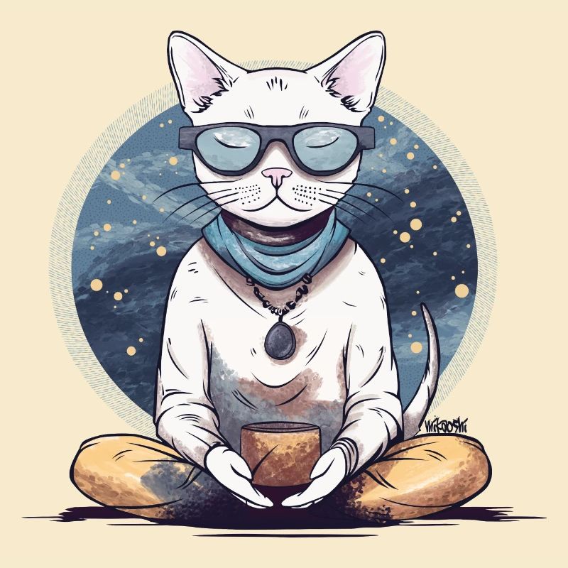 Chat méditant
