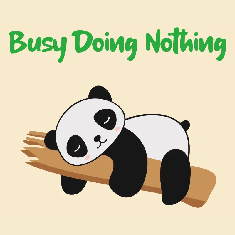 Busy Doing Nothing Panda in Tree