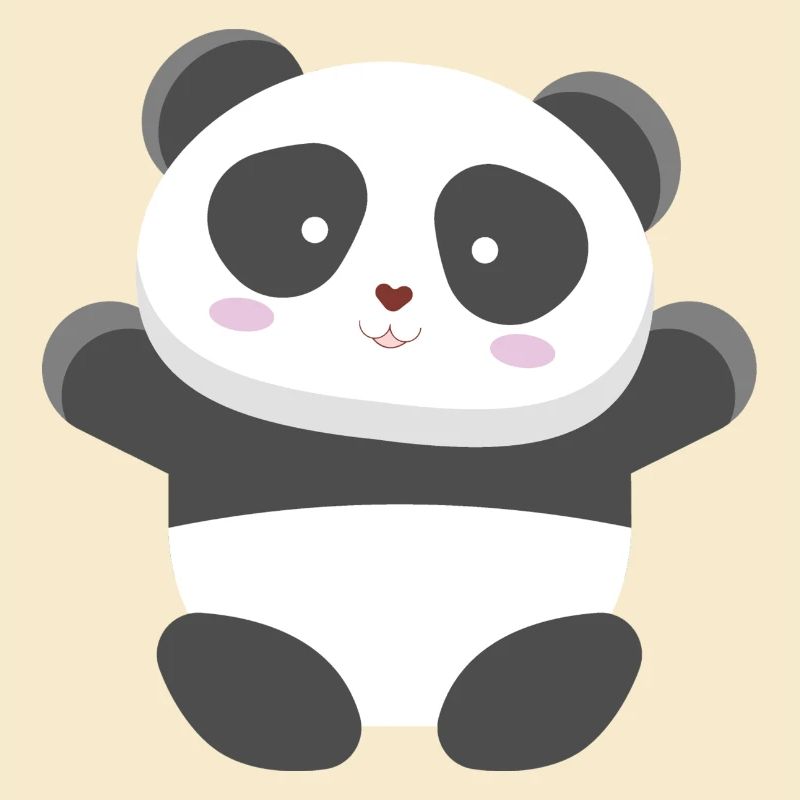 Panda cheers panda bear design