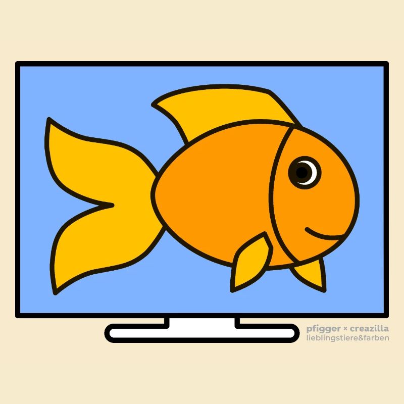 Bildschirm mit Goldfisch v00