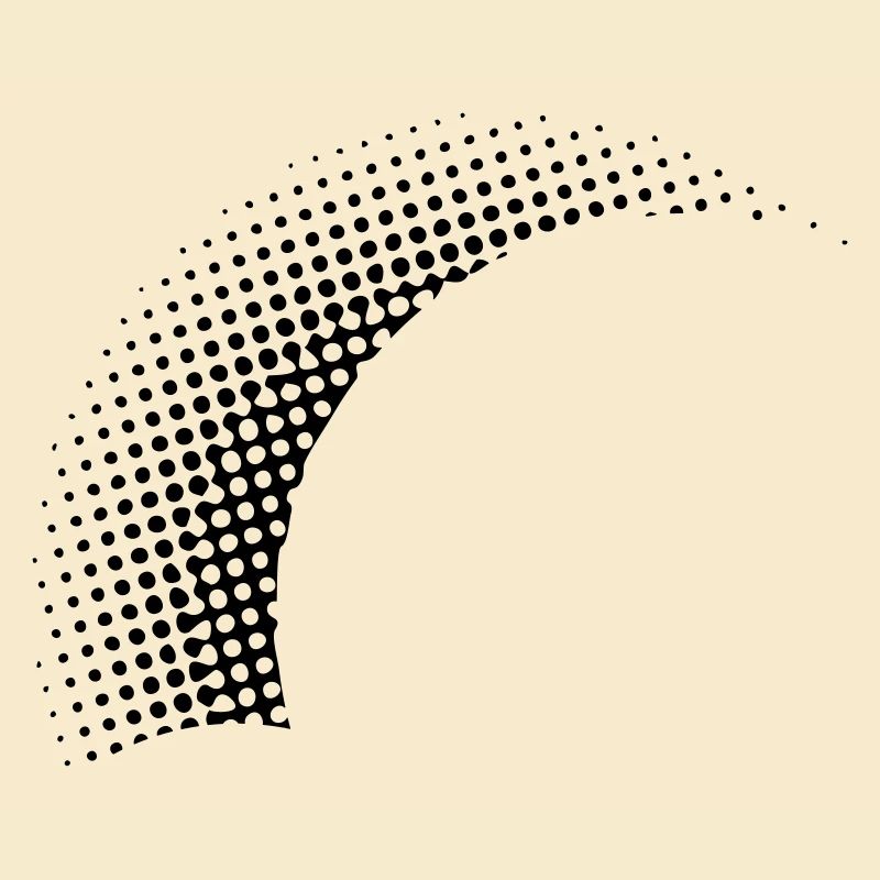 Graphique vectoriel pointillé demi-cercle