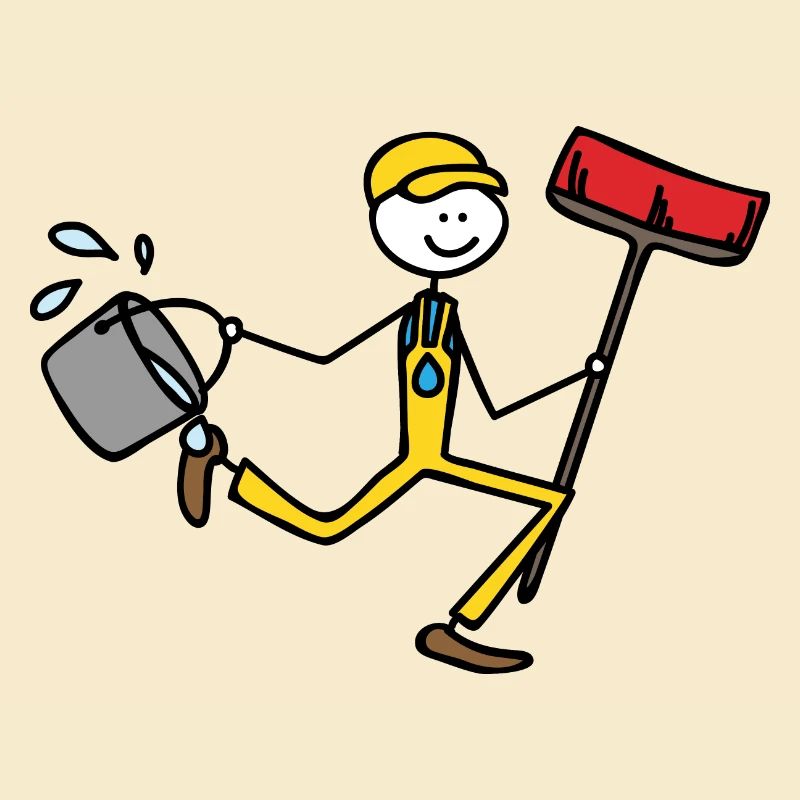 Cleaning man