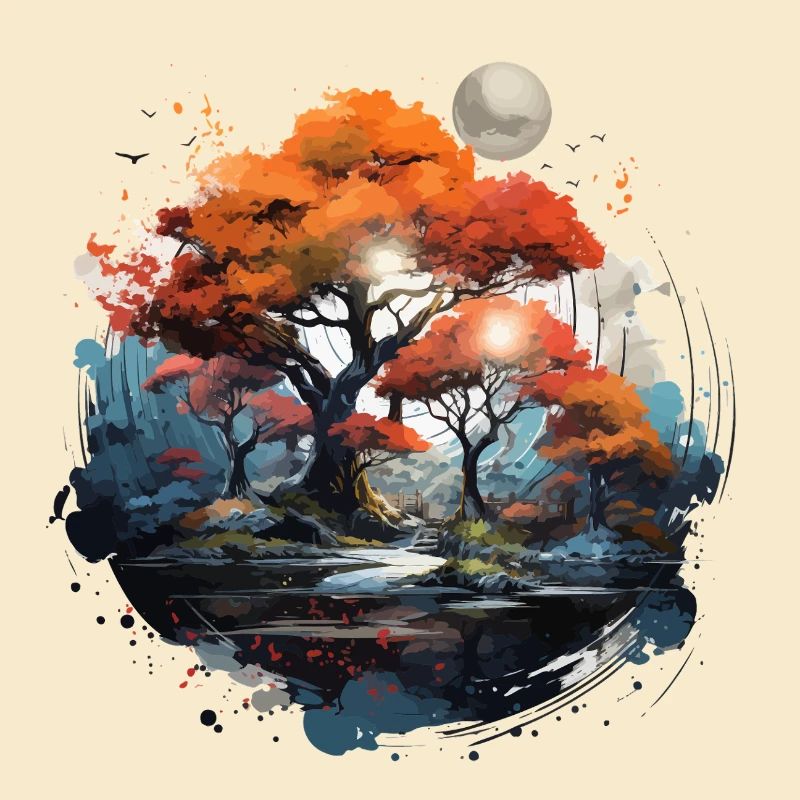 Autumn Moon Forest