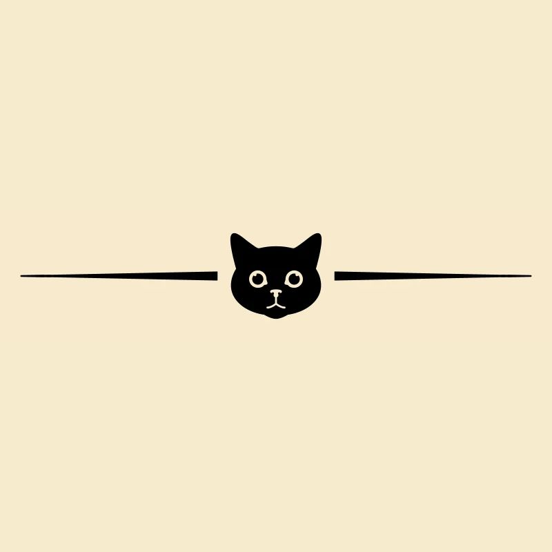 Katze Kopf Linie