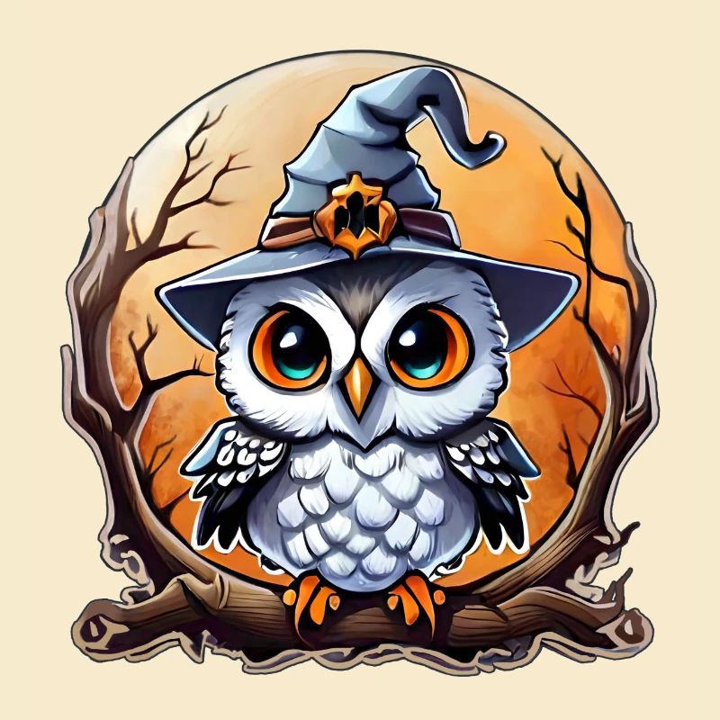 Owl wizard wizard, owl and hat
