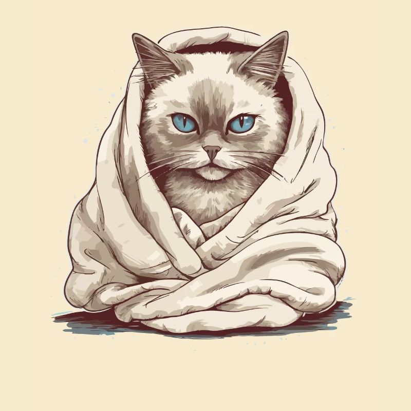 Cat in a blanket