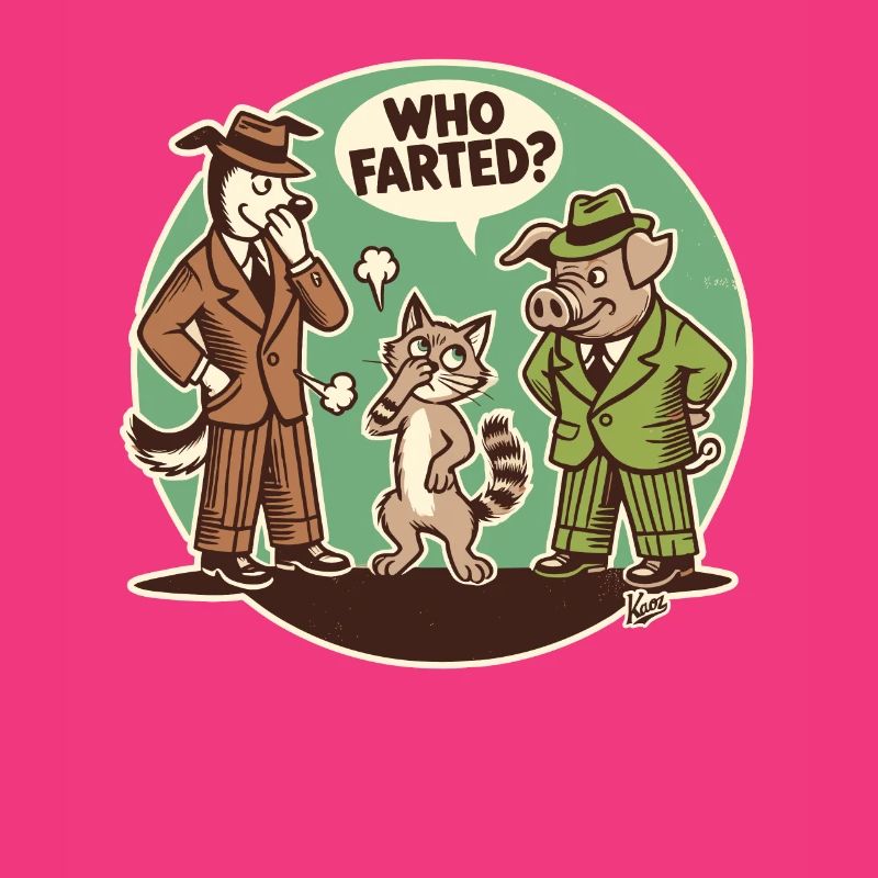 Wer hat gefurzt? Katze, Hund oder Schwein