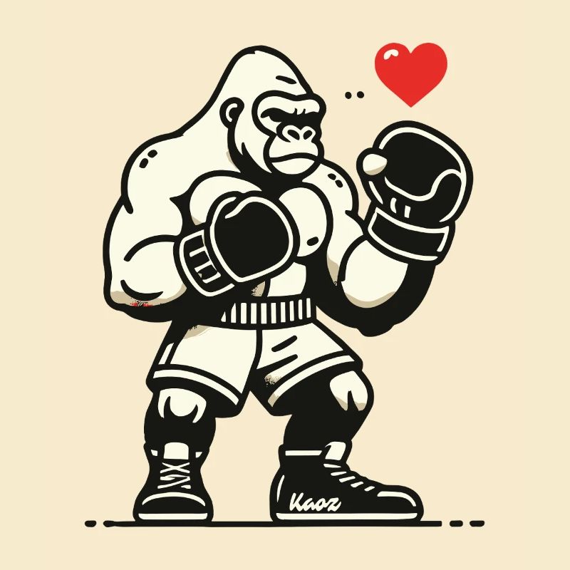 Boxer-Gorilla mit Herz