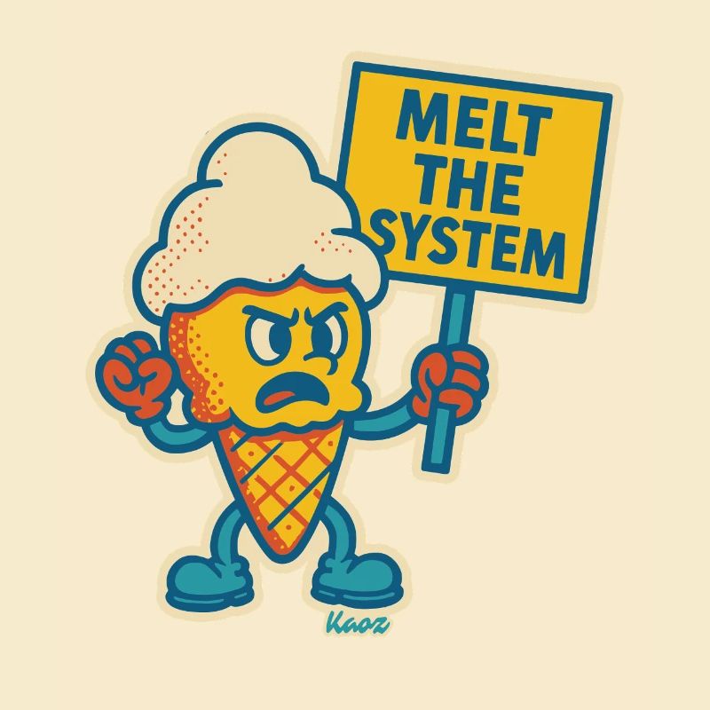 Rebellisches Eis mit „Das System schmelzen“