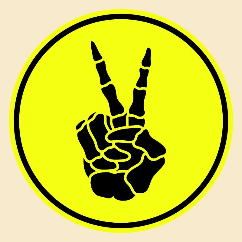 Hand peace skeleton