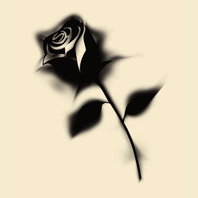 Gothic Schwarze Rose
