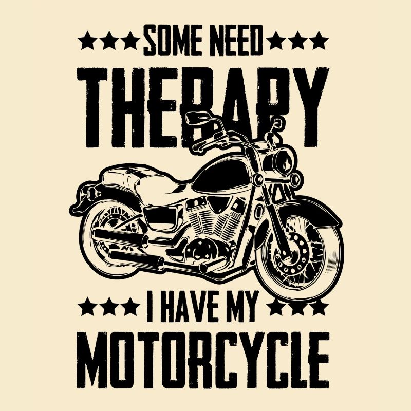 Motorcycle Therapy Funny Saying