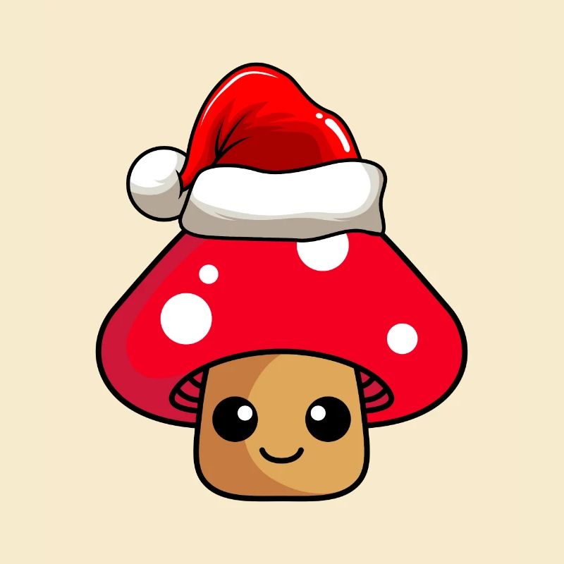 Champignon Noël Comic Noël