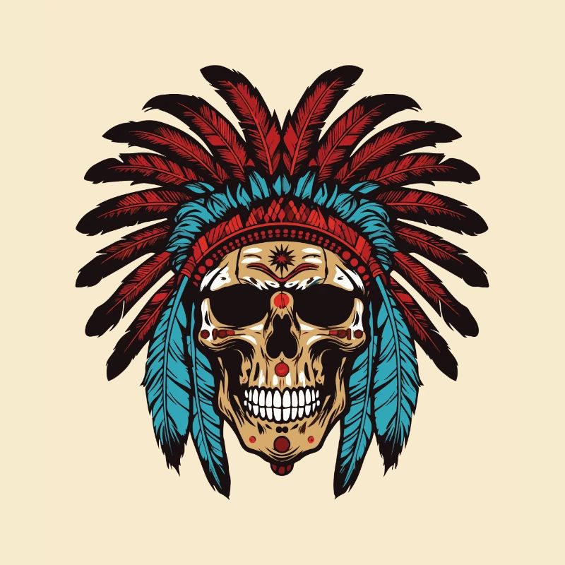 Apache Skull Indian Chief