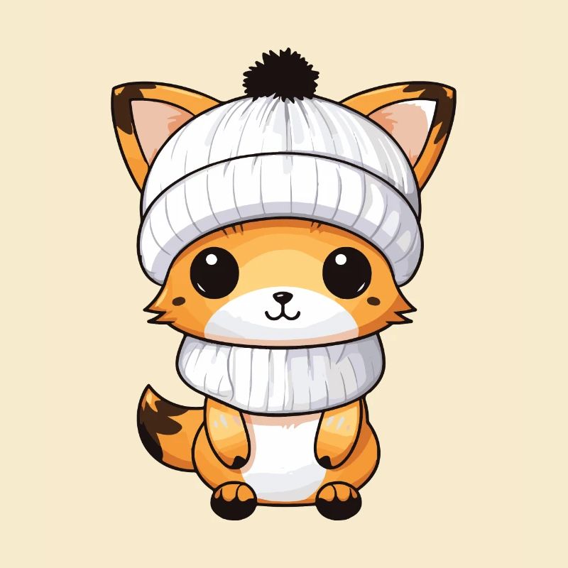 Fuchs Winter Comic Illustration