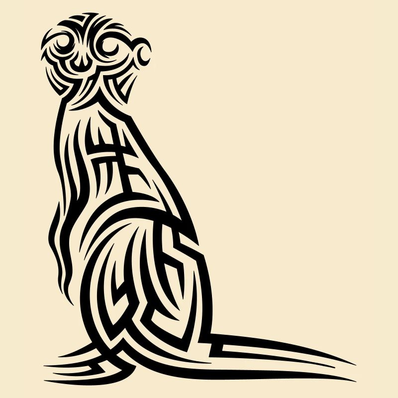 Erdmännchen Tribal Tattoo