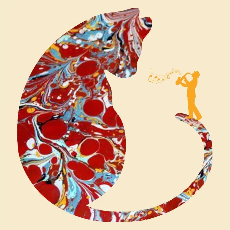 cat with saxophone e 251