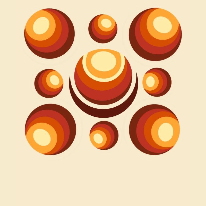 Retro Ball Pattern Mid-Century