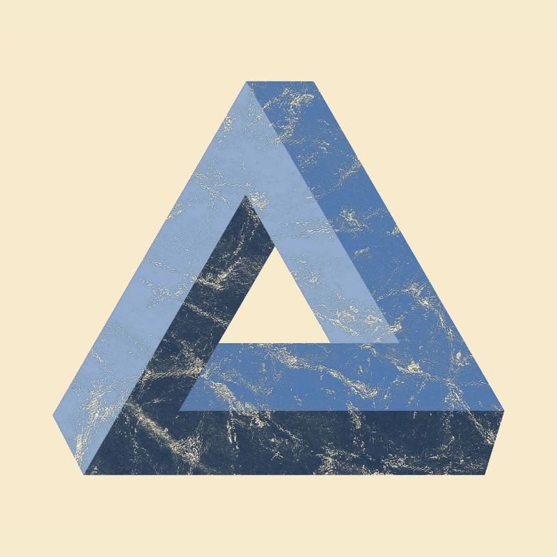 Impossible Triangle Tribar Optical Illusion Math