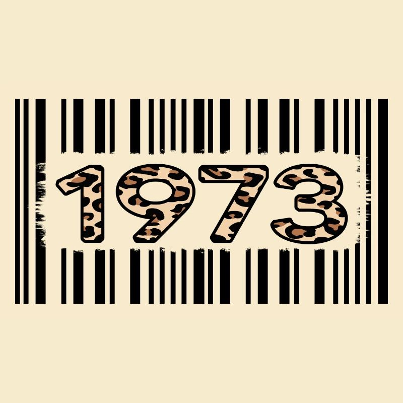 1973 anniversaire 49 ans code-barres léopard