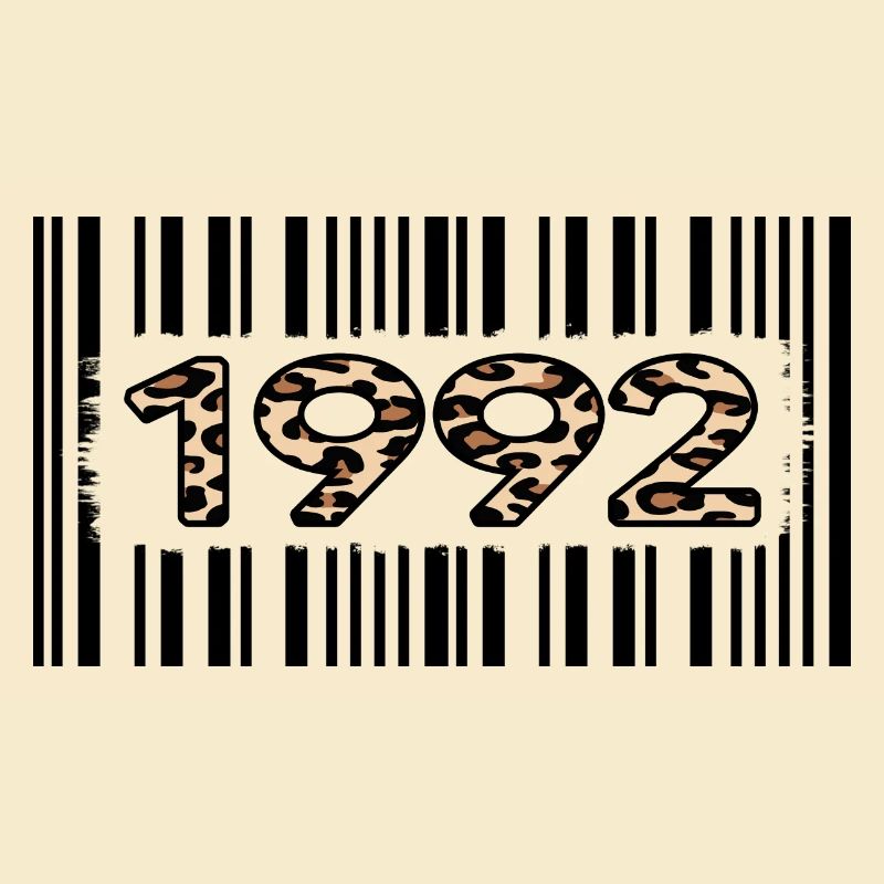 1992 anniversaire 30 ans code-barres léopard