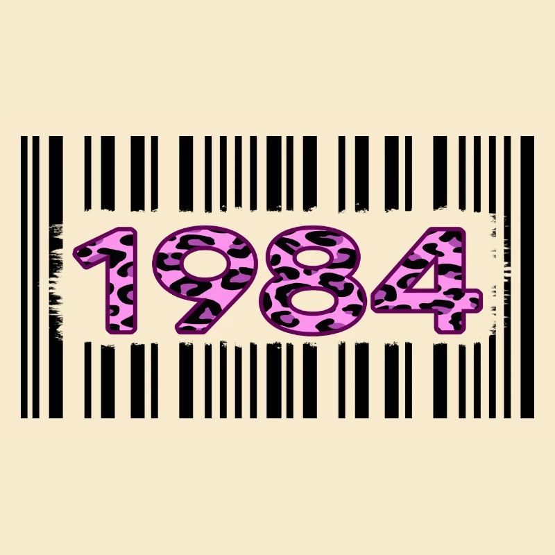 Anniversaire 1984 Anniversaire code-barres Rose Léopard