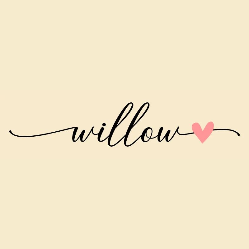 Willow Surname First name Calligraphy Script
