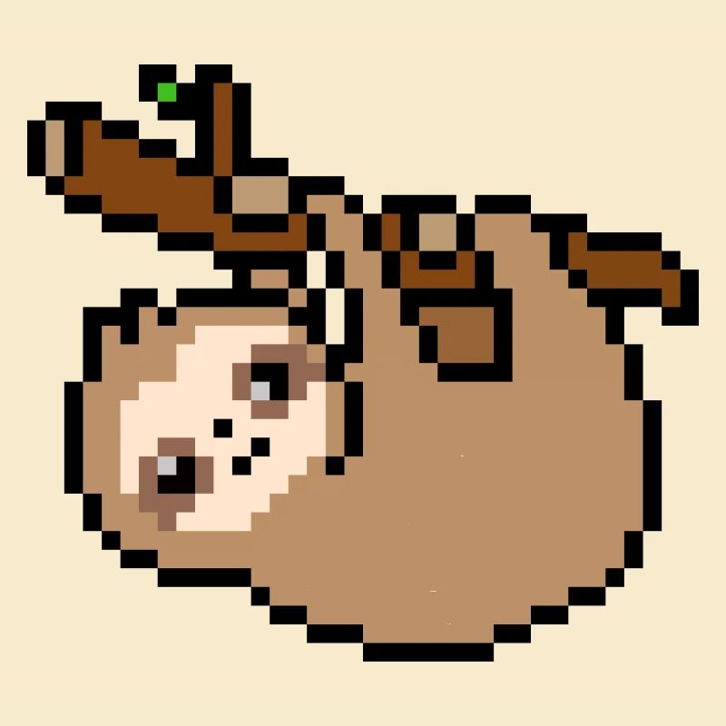Cute Pixel Sloth