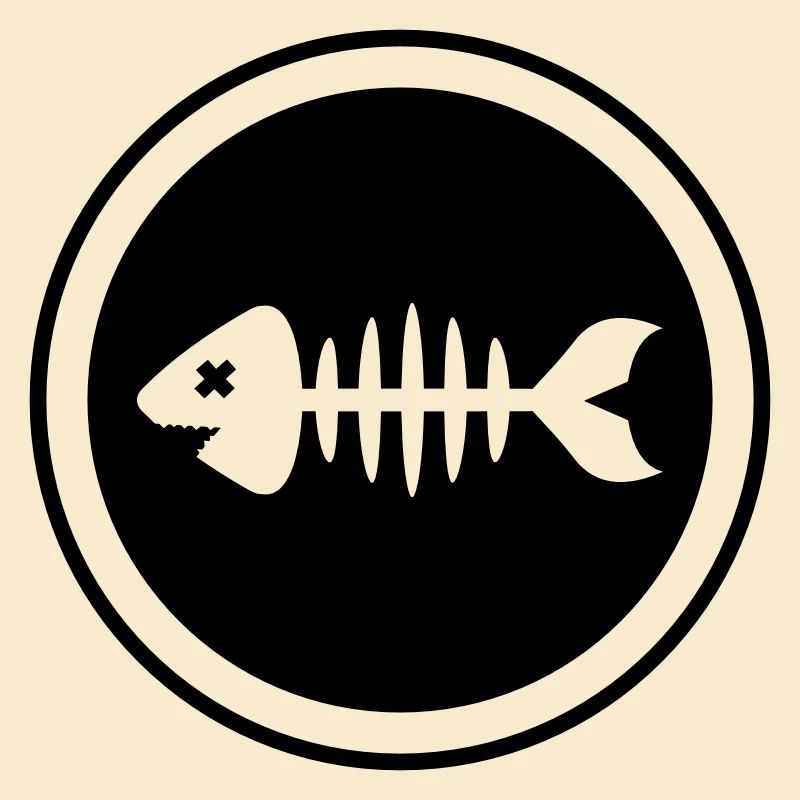 Fisch Symbol Knochen Gräte