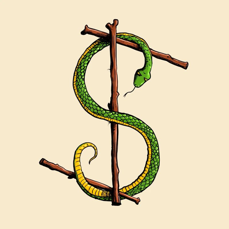 Rune Eihwaz avec motif de serpent