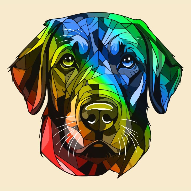 Labrador Hund Kopf Bunt