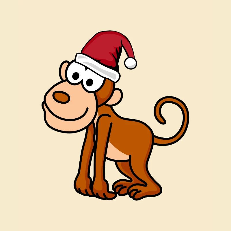 Affe Comic Weihnachten