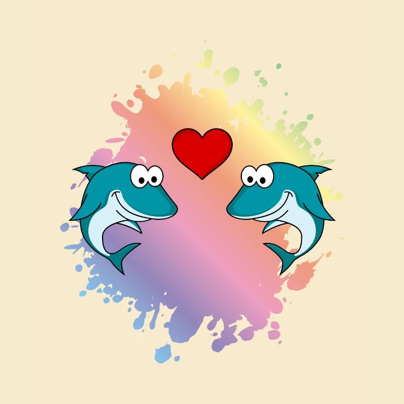 Hai Comic Paar Liebe