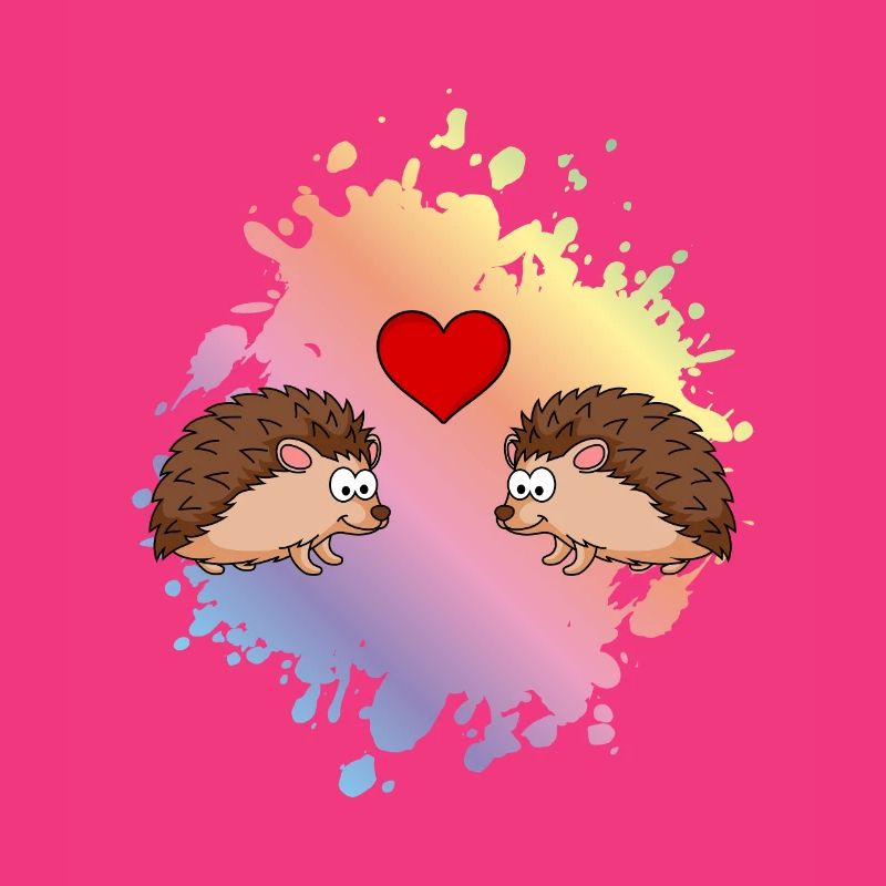 Igel Comic Paar Liebe