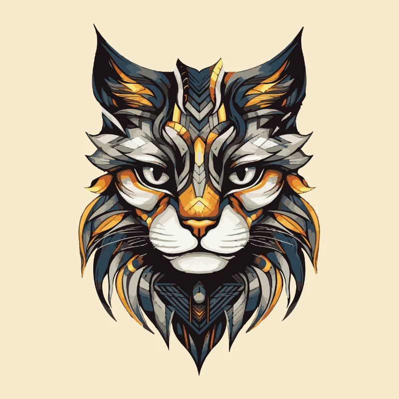 Cat Portrait Head