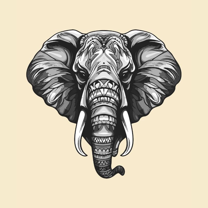 Elefant Portrait Tier