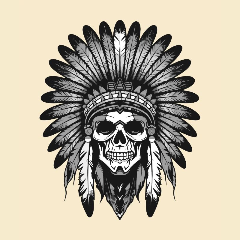 Apache Indian Skull Chief