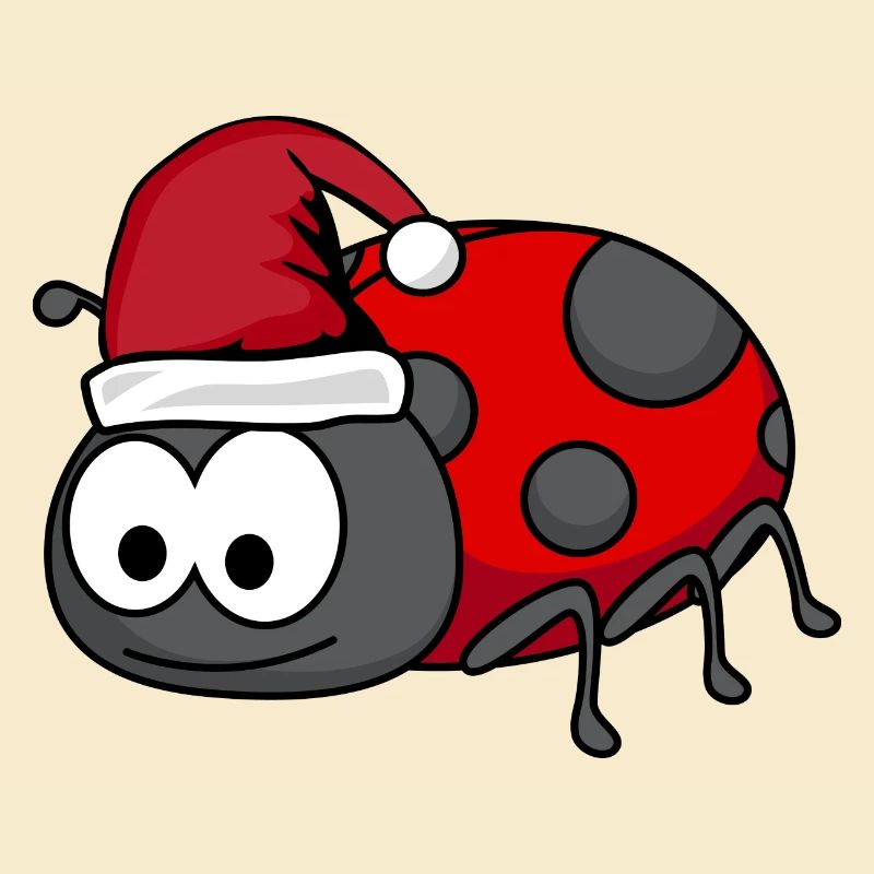 Marienkäfer Comic Weihnachten
