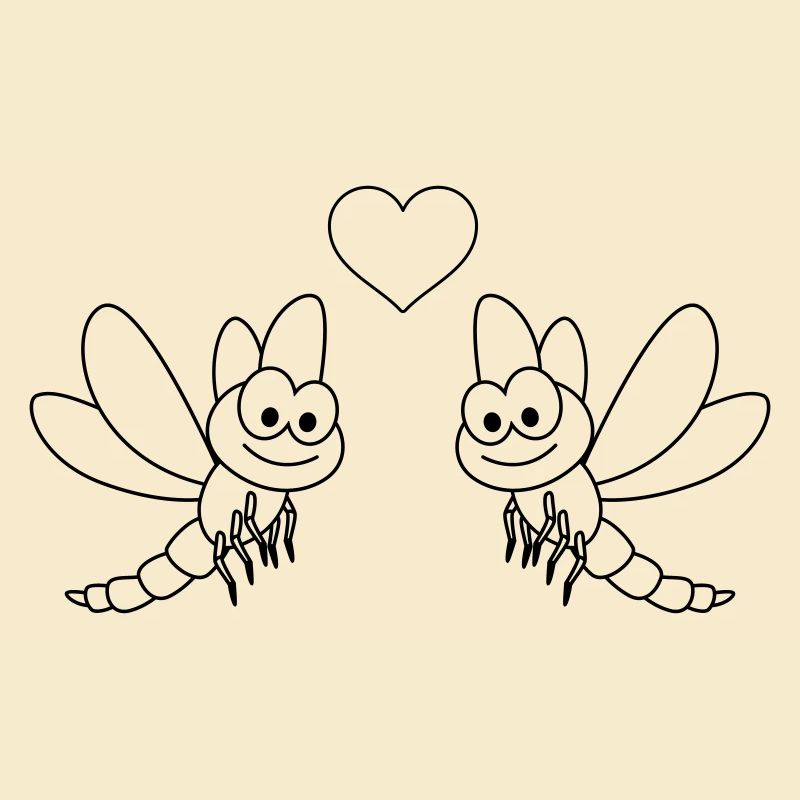 libellule comic couple amour