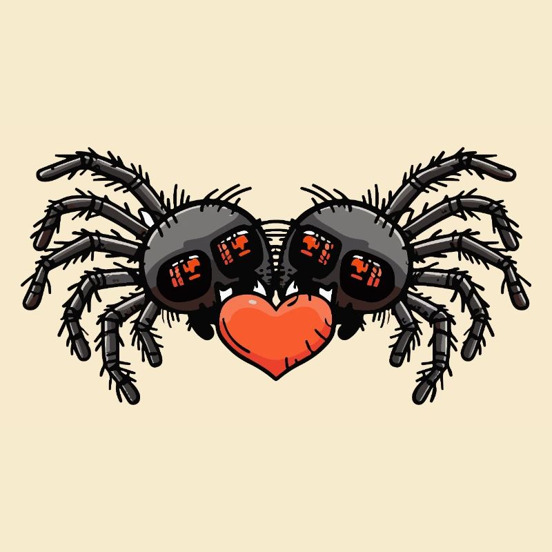 Tarantula Spinne Paar Herz