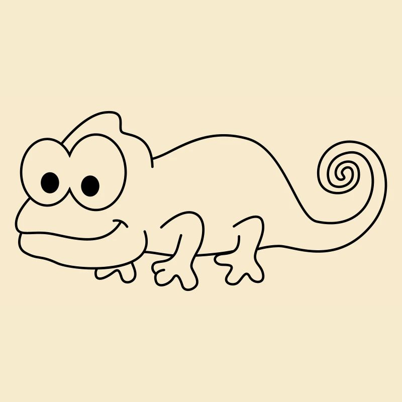 Chameleon Comic Animal