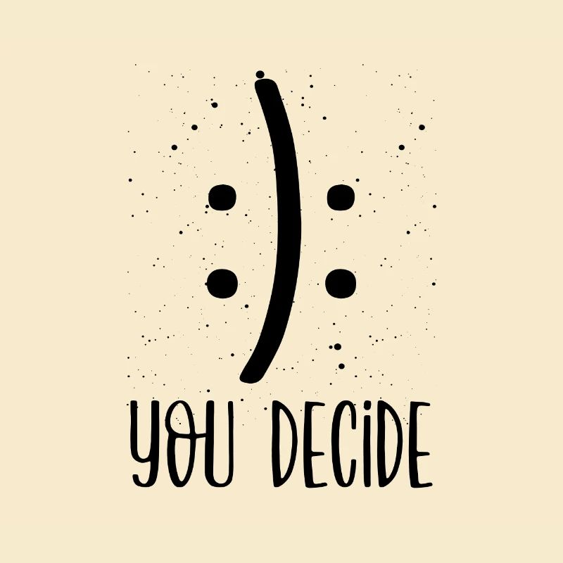 Sarkastisches Lächeln oder Stirnrunzeln Sie entscheiden Sarkasmus Geschenk