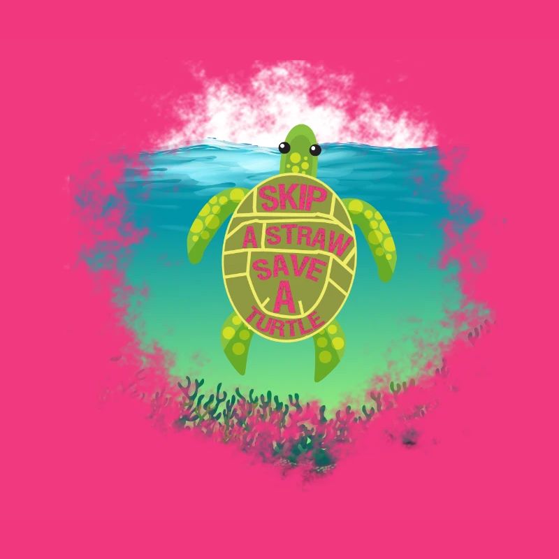 Sea Turtle Conservation Gift Skip a Straw Save a
