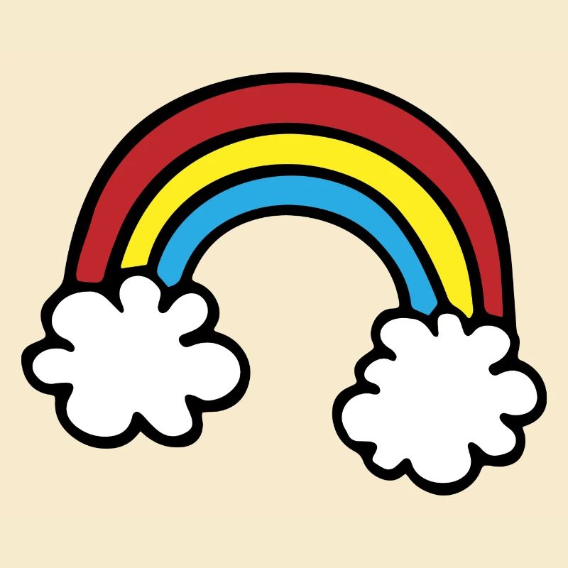 Rainbow two clouds
