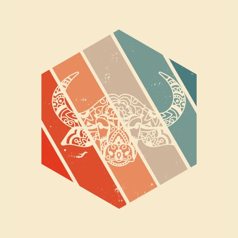 Mandala Retro Kuh